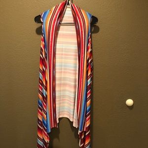 Sleeveless silky cardigan